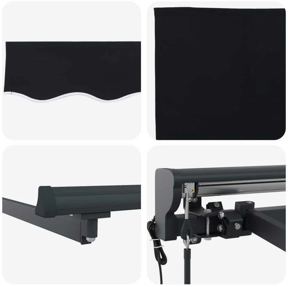 Ištraukiama markizė Juoda 350x250 cm audinys 3330338