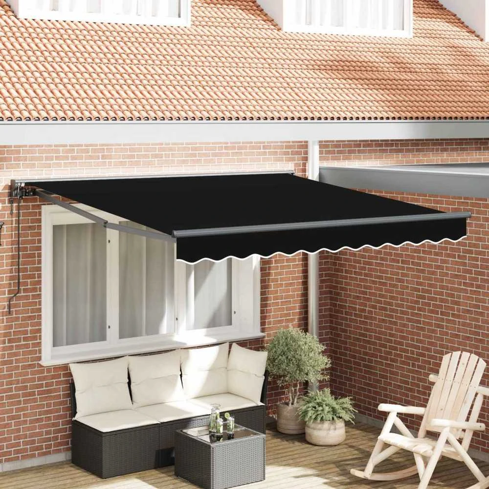 Ištraukiama markizė Juoda 350x250 cm audinys 3330338