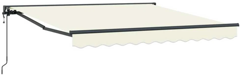 Ištraukiama markizė Kreminė 350 x 250 cm Poliesteris ir Metalas