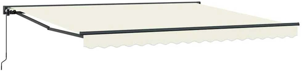 Ištraukiama markizė Kreminė 400 × 300 cm Poliesteris ir Metalas