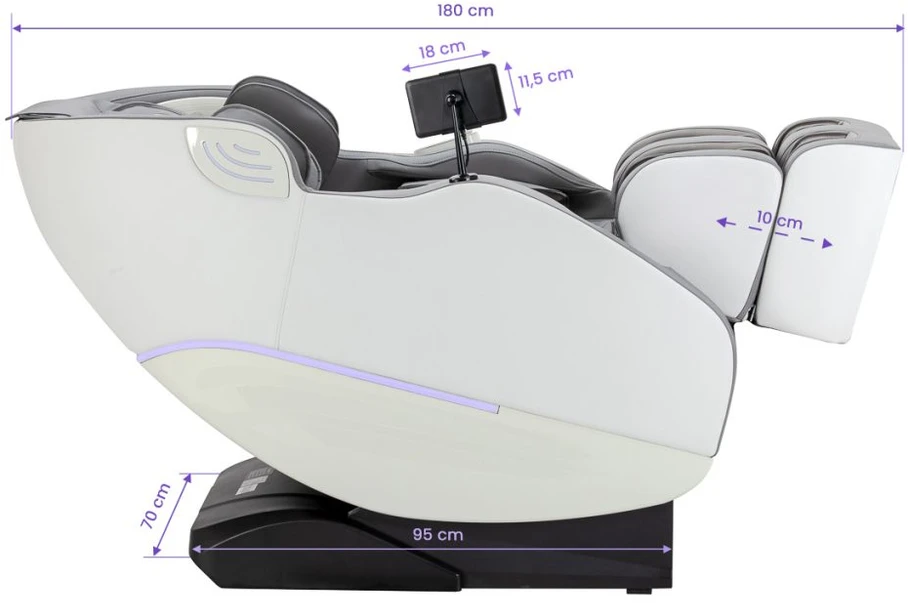 Activeshop Masažo krėslas Sakura Maximus 3D 809 Pilkas