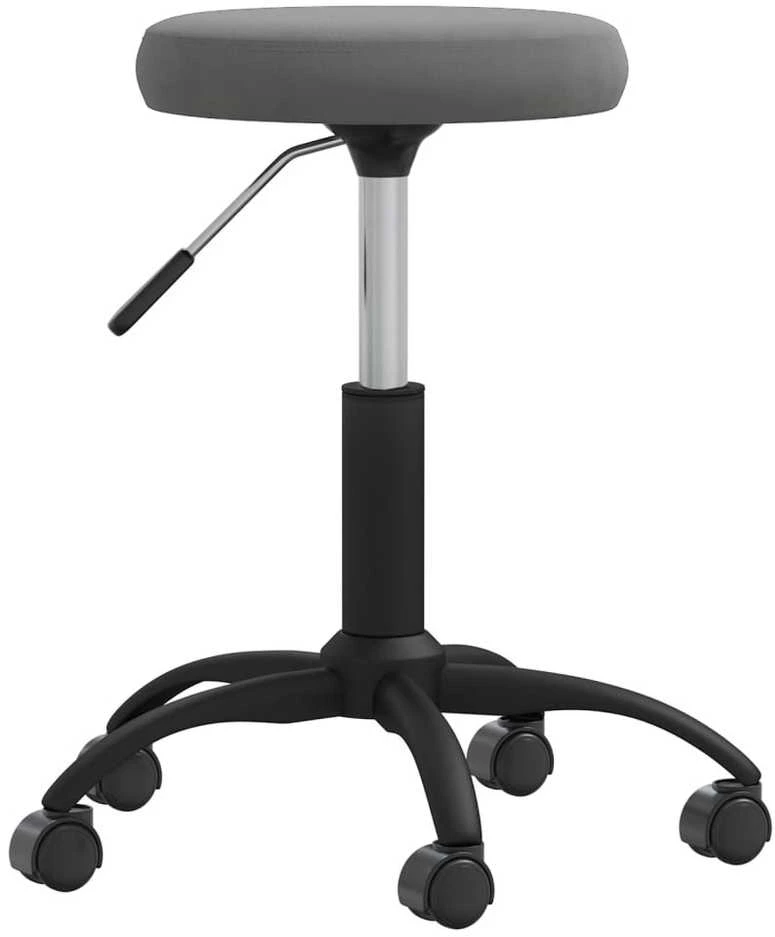 Masažuotojo kėdė, tamsiai pilkos spalvos, aksomas (333175)