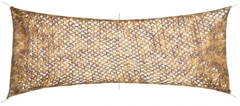 Maskuojantis tinklas su daiktadėže, 525x205 cm, smėlio spalvos