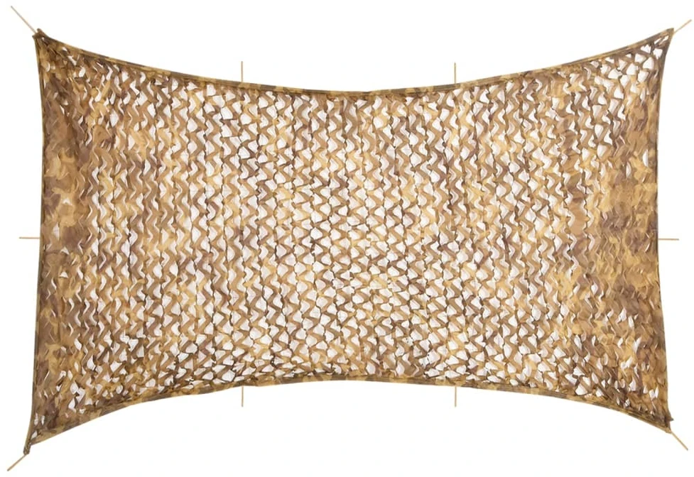 Maskuojantis tinklas su daiktadėže, 600x414 cm, smėlio spalvos