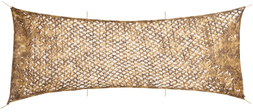 Maskuojantis tinklas su daiktadėže, 623x203 cm, smėlio spalvos