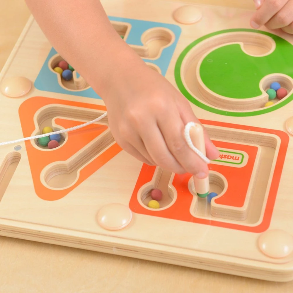 MASTERKIDZ medinis magnetinis labirintas rašymo ir motorikos įgūdžiai