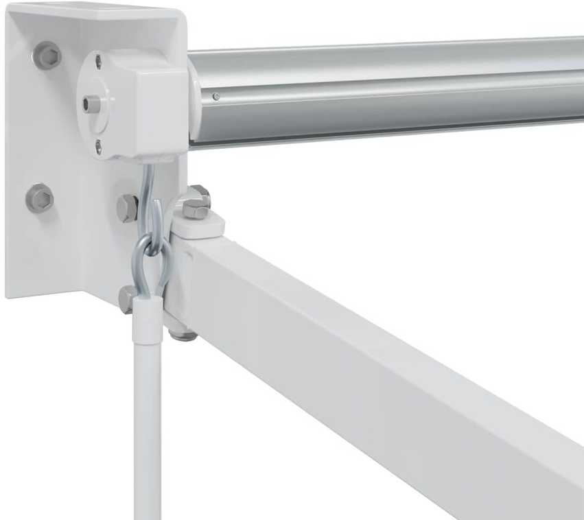 Mechaninis traukiamas markizės rėmas Baltas 4 x 2 m Aliuminis