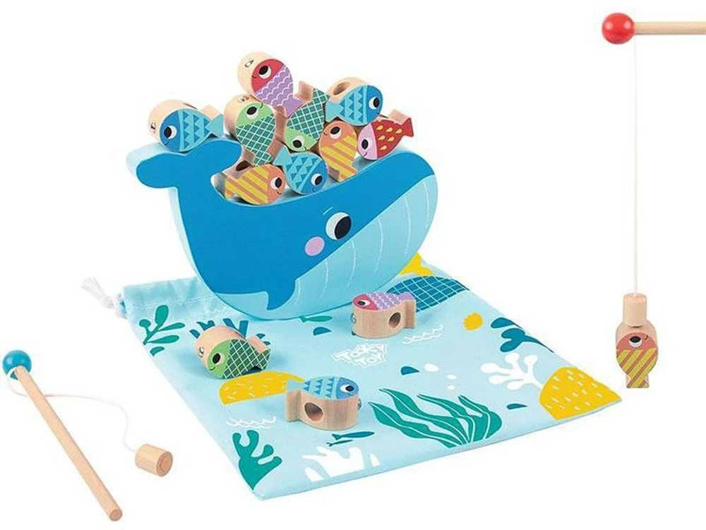 Tooky Toys TOOKY TOY Medieninė Žaidimų Rinkinys Banginys ir Žuvytės 4 Viename