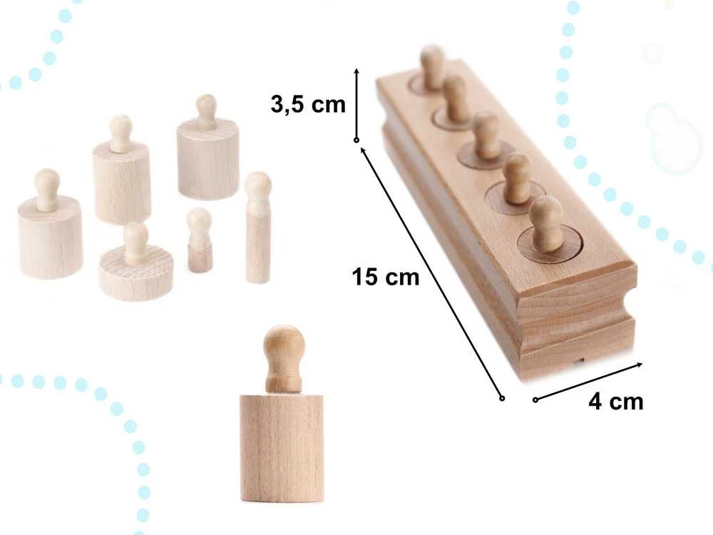 Medinė dėlionė Montessori svareliai