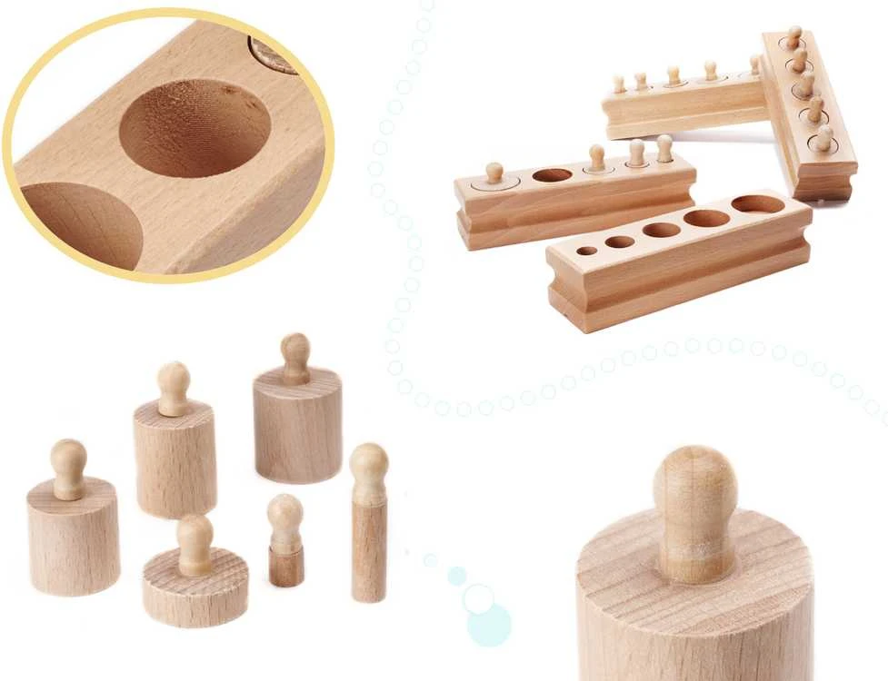 Medinė dėlionė Montessori svareliai