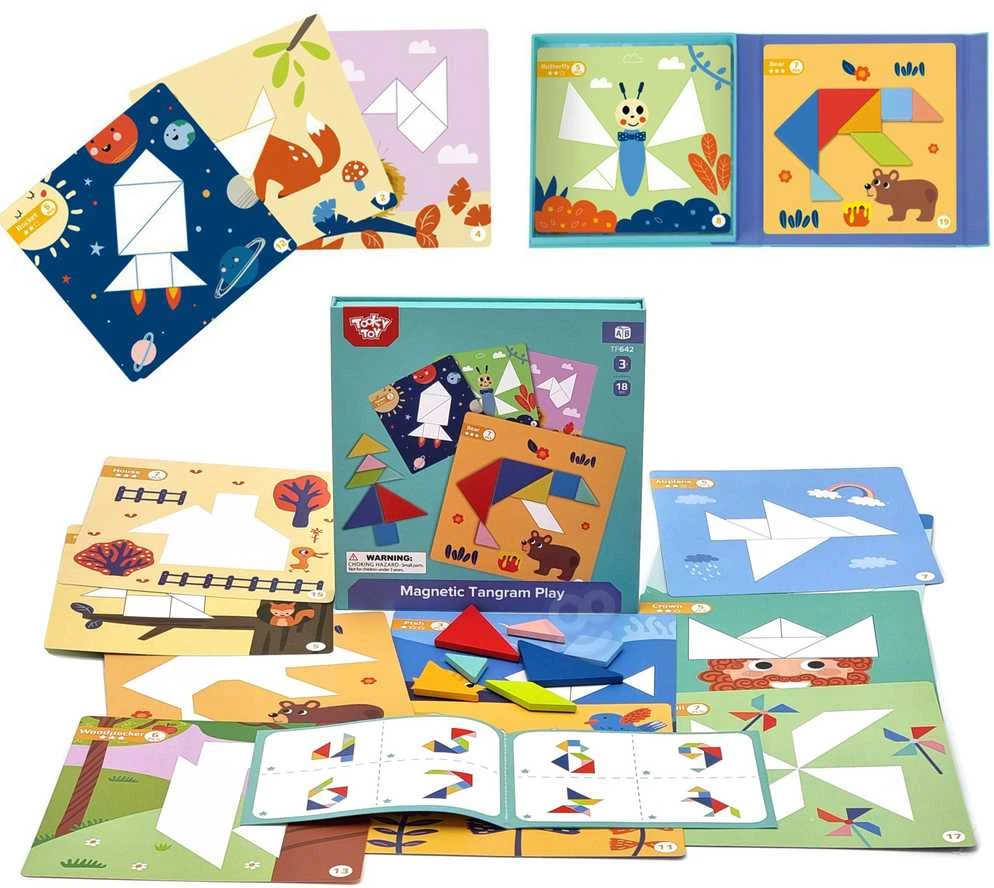 Tooky Toys Medinė dėlionė Tangram TOOKY TOY