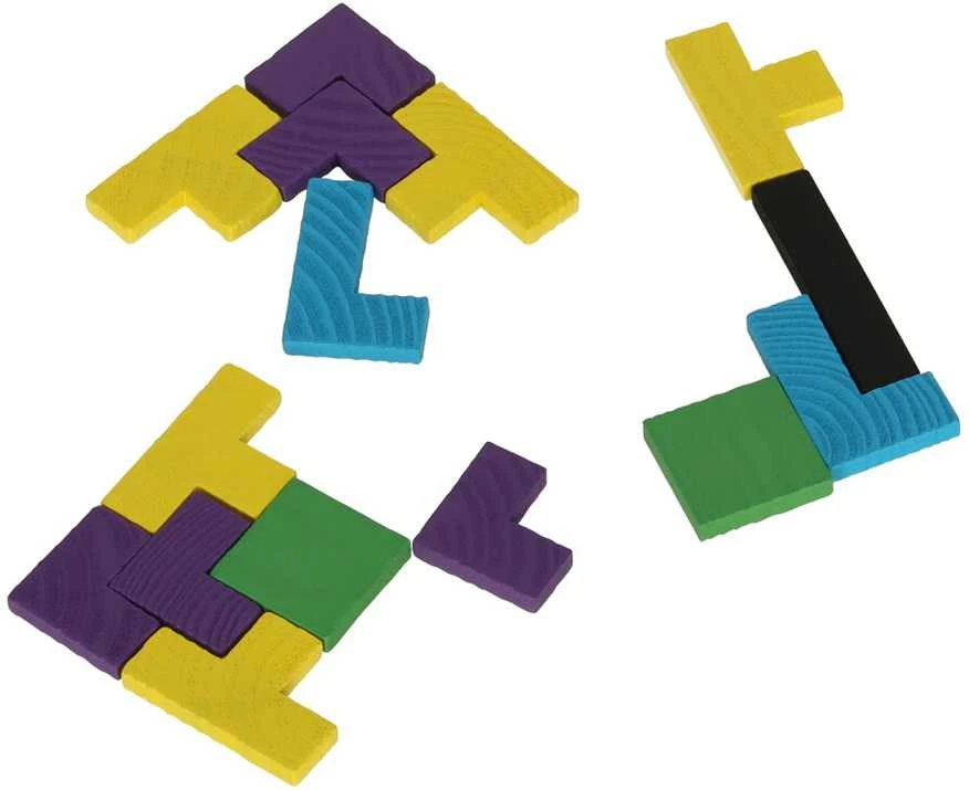 Medinės dėlionės tetris blokai 40el.