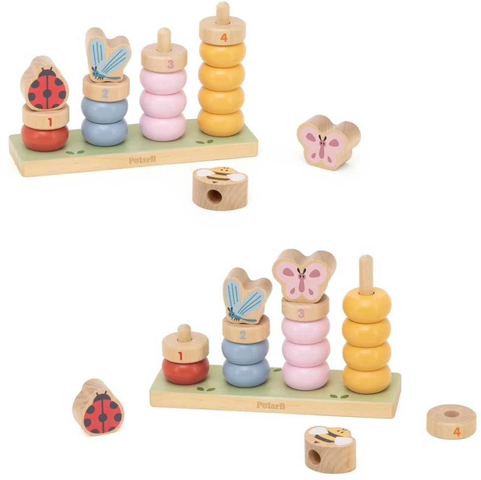 Viga Toys Medinė dėlionė VIGA Pavasaris mokausi skaičiuoti