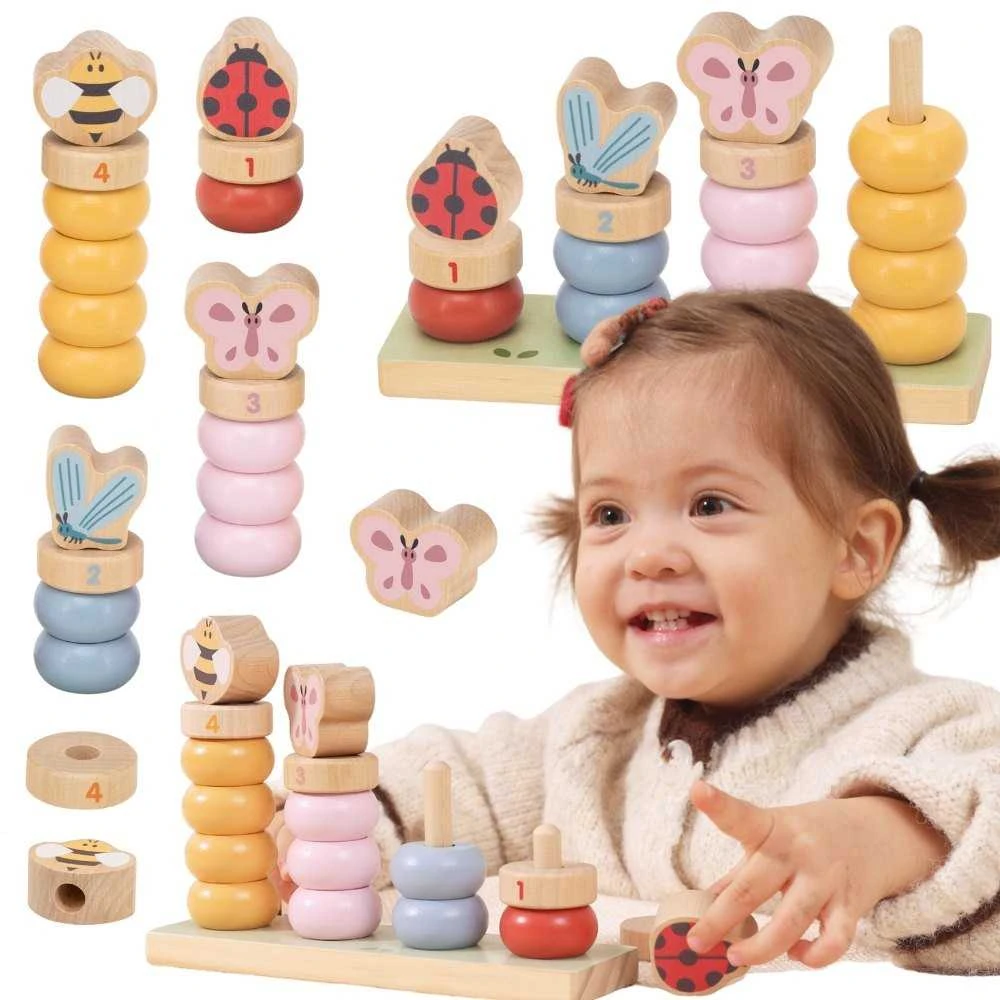 Viga Toys Medinė dėlionė VIGA Pavasaris mokausi skaičiuoti