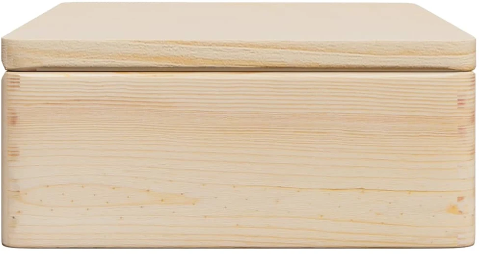 Medinė dėžutė su dangteliu 40x30x13 cm medžio masyvo pušis