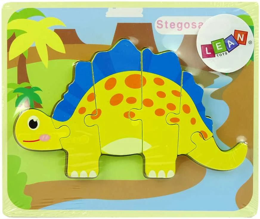 Lean Toys Medinė dėlionė Dinozauras LeanToys, 6 det.