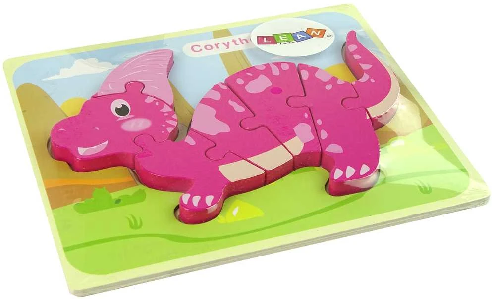Lean Toys Medinė dėlionė Dinozauras LeanToys, 6 det.