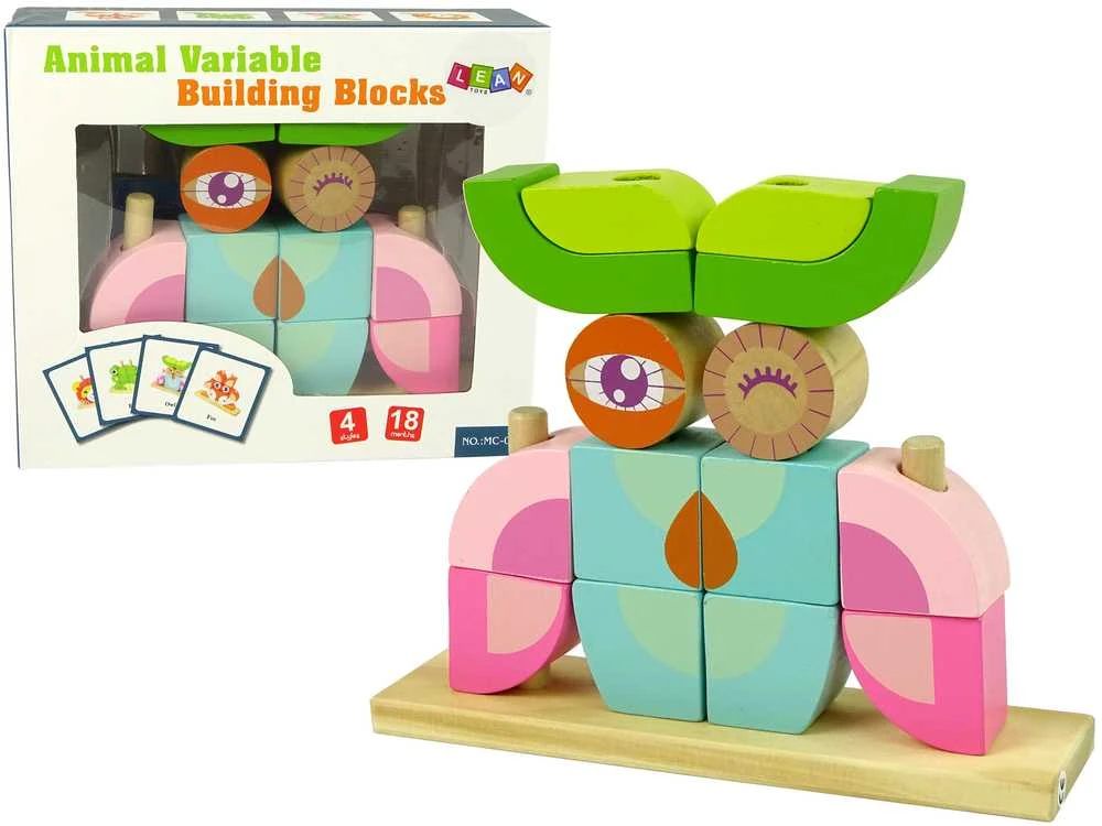 Medinė erdvinė dėlionė vaikams Lean Toys Pelėda 3D