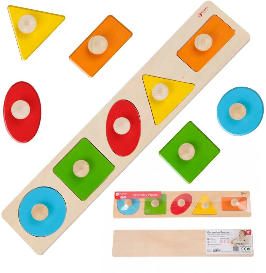 Medinė formų ir spalvų dėlionė CLASSIC WORLD Montessori
