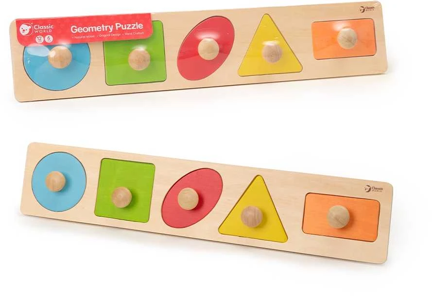 Medinė formų ir spalvų dėlionė CLASSIC WORLD Montessori