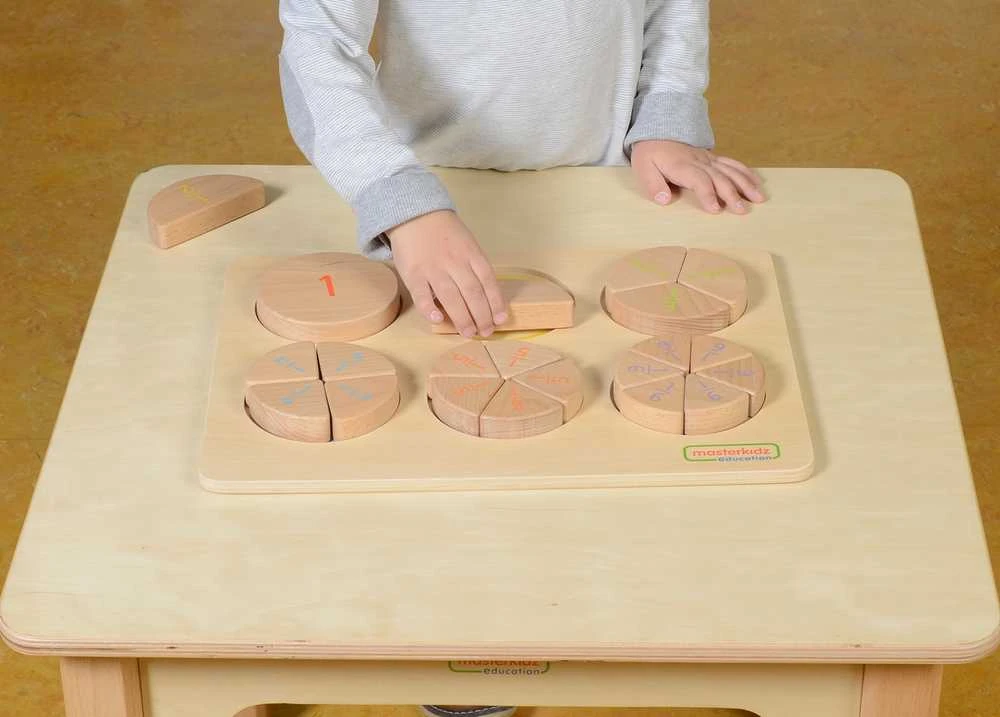 Medinė matematinė dėlionė su trupmenomis MASTERKIDZ