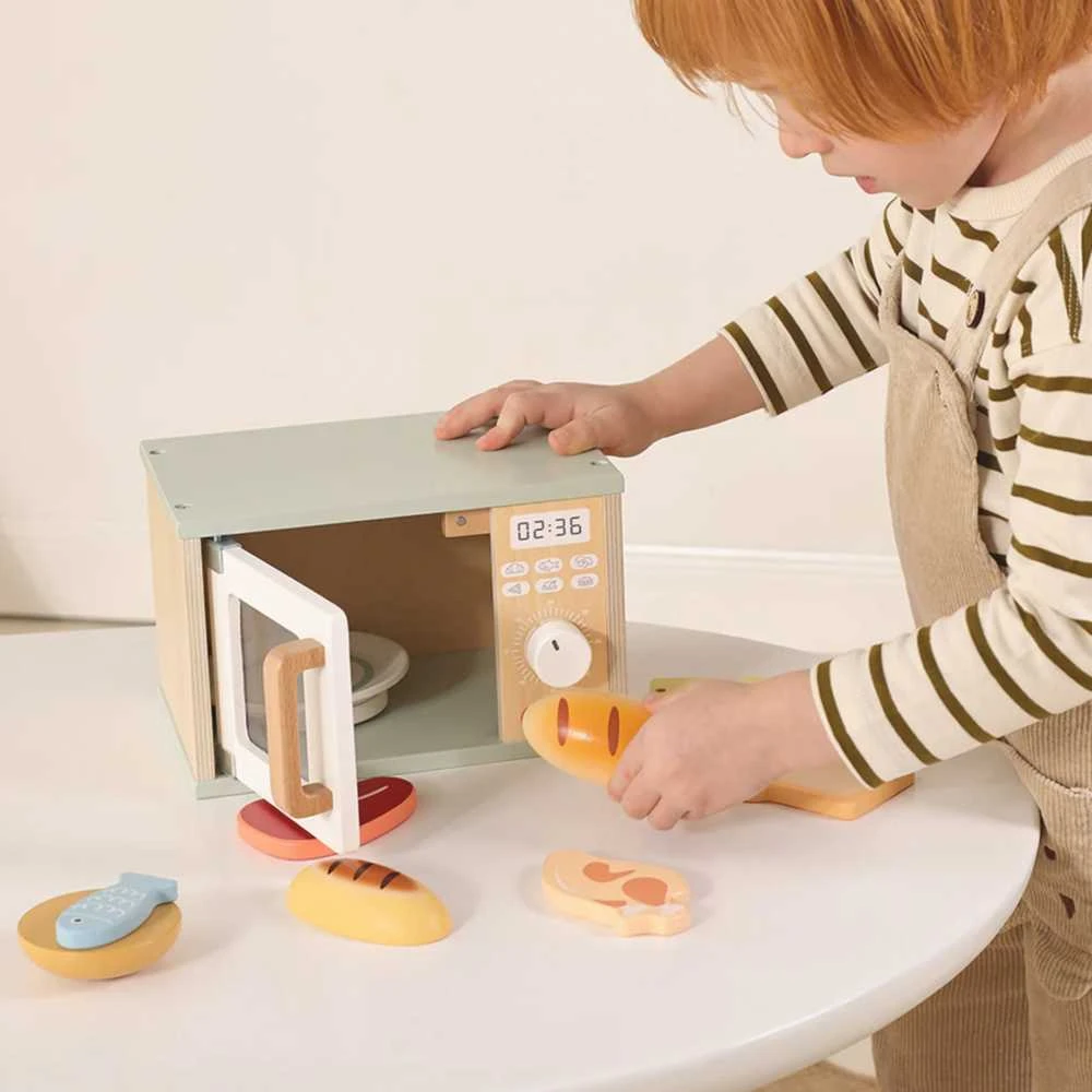 Tooky Toys Medinė mikrobangų krosnelė vaikams TOOKY TOY