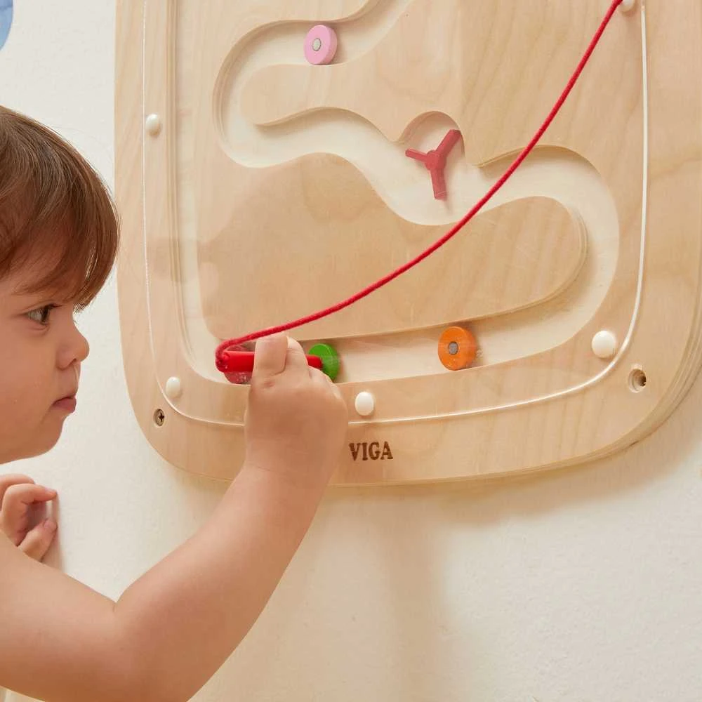 Viga Toys Medinė sensorinė lenta vaikams Gavitacijos takelis VIGA