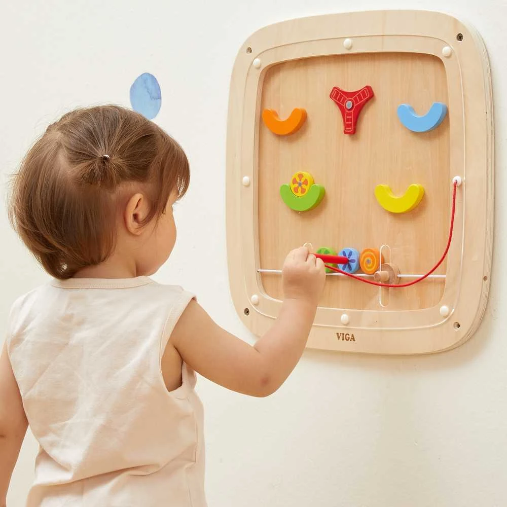 Viga Toys Medinė sensorinė lenta vaikams Pinball VIGA