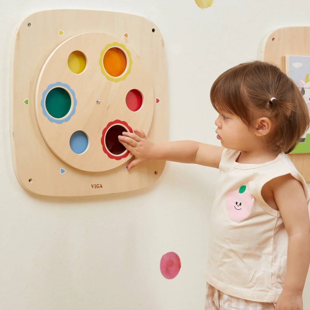 Viga Toys Medinė sensorinė lenta VIGA spalvų maišymas