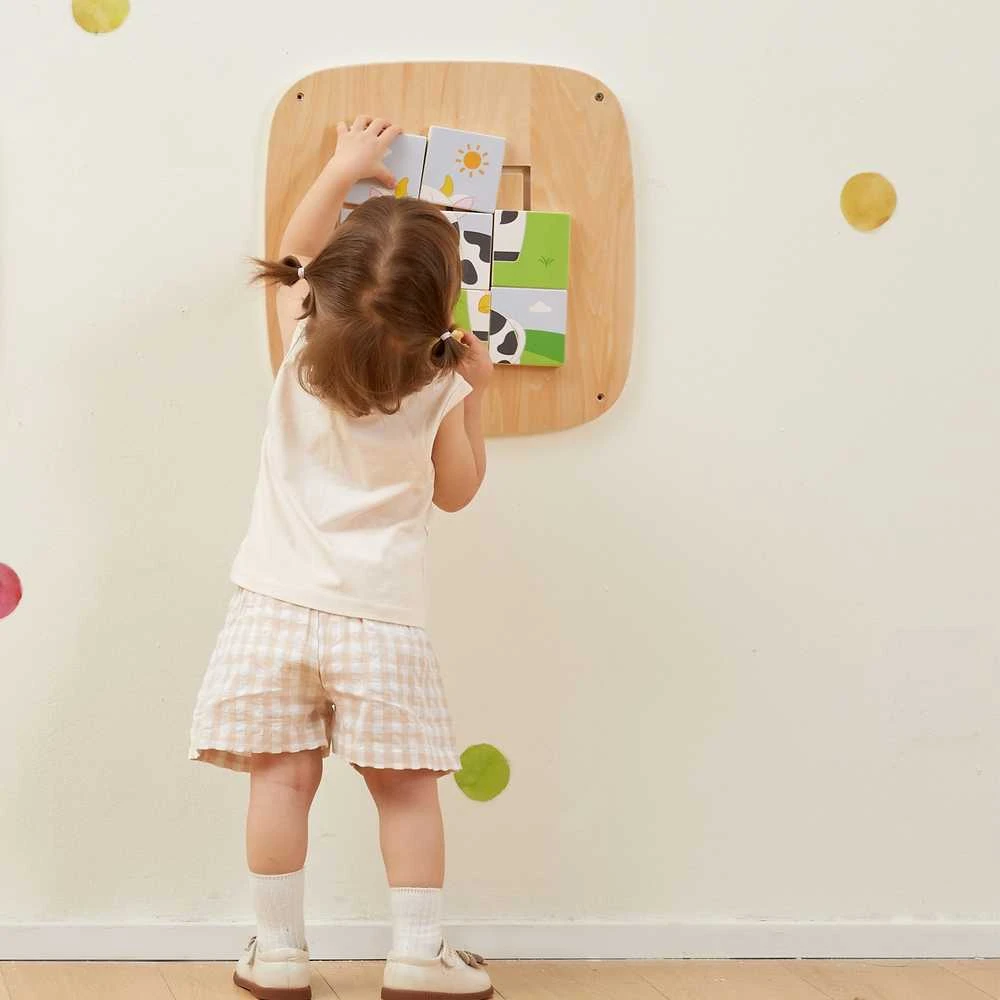 Viga Toys Medinė sensorinė lenta VIGA su magnetiniu pieštuku