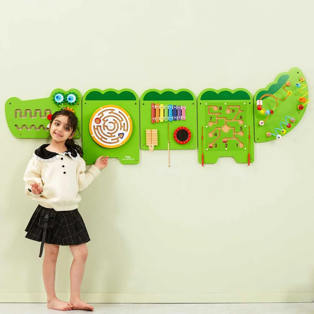 Viga Toys Edukacinis Sensorinis Krokodilas Viga Sensory