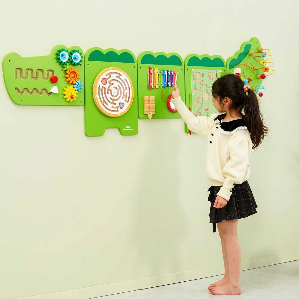 Viga Toys Edukacinis Sensorinis Krokodilas Viga Sensory