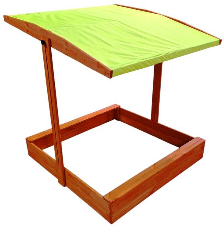 Bestway Medinė smėlio dėžė 120x120cm su stogeliu, uždara SP0838