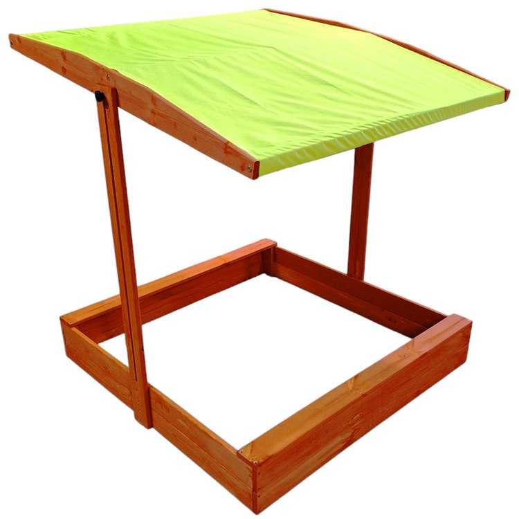 Bestway Medinė smėlio dėžė 120x120cm su stogeliu, uždara SP0838
