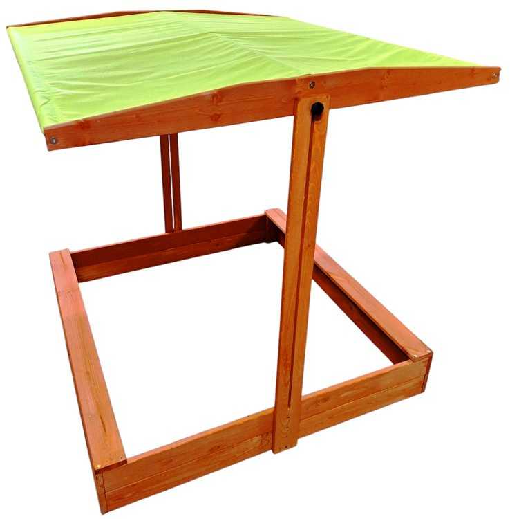 Bestway Medinė smėlio dėžė 120x120cm su stogeliu, uždara SP0838