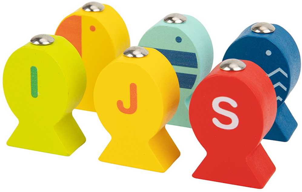 Medinė Tooky Toy žvejojimo žaidimo abėcėlė 29 dalių rinkinys