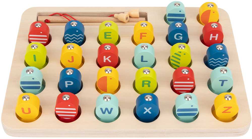 Medinė Tooky Toy žvejojimo žaidimo abėcėlė 29 dalių rinkinys