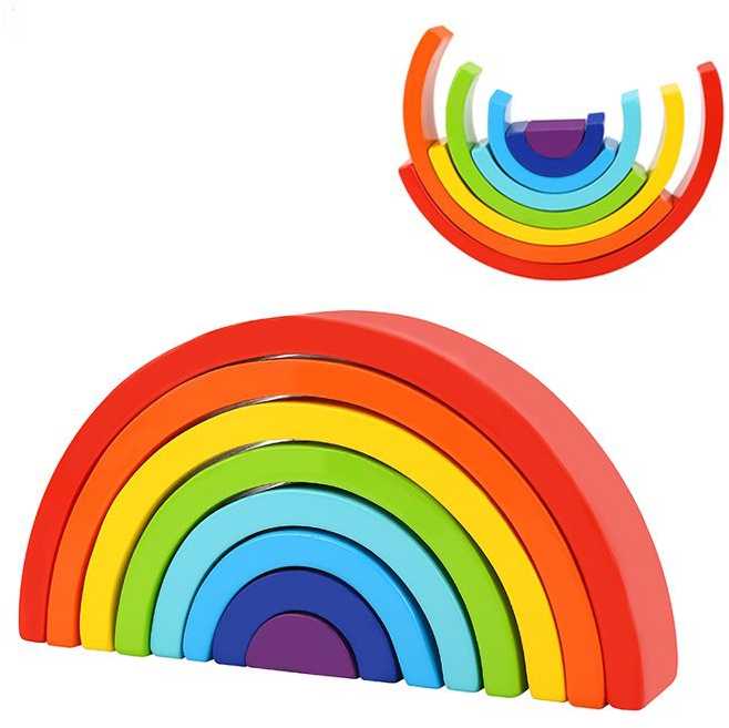 Tooky Toys Medinė vaivorykštė TOOKY TOY