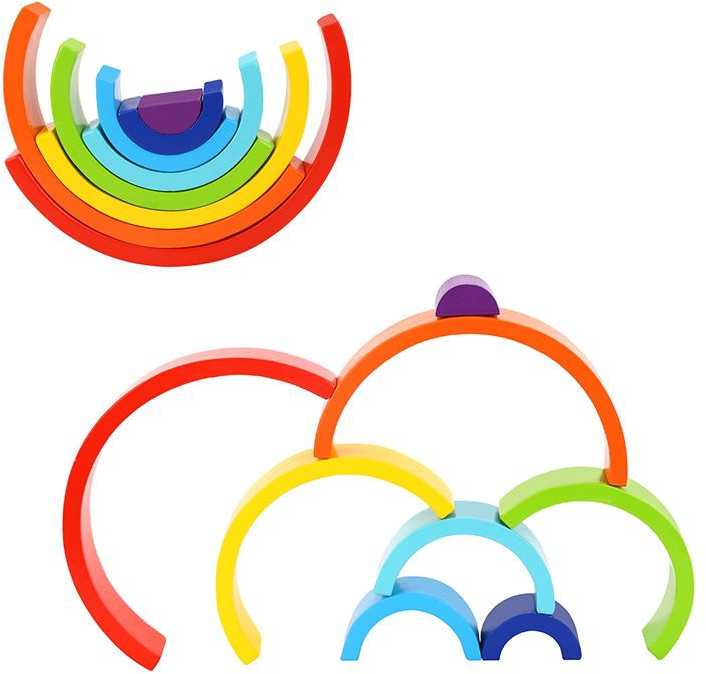 Tooky Toys Medinė vaivorykštė TOOKY TOY
