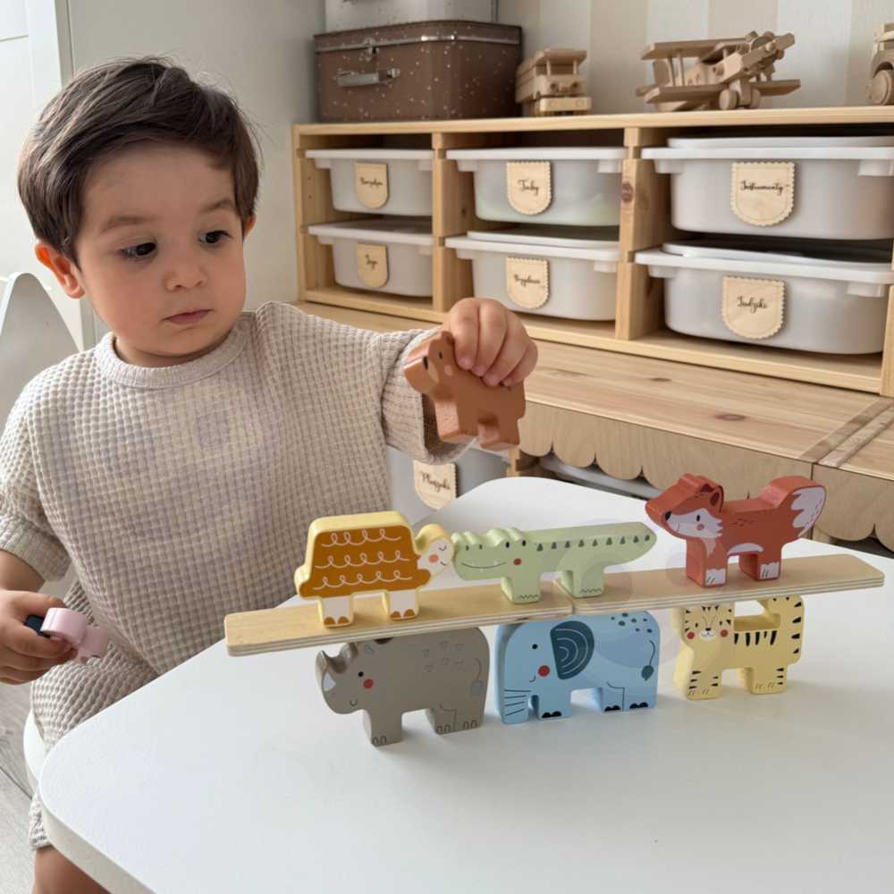 Tooky Toys Medinės Montessori kaladėlės Gyvūnėliai TOOKY TOY