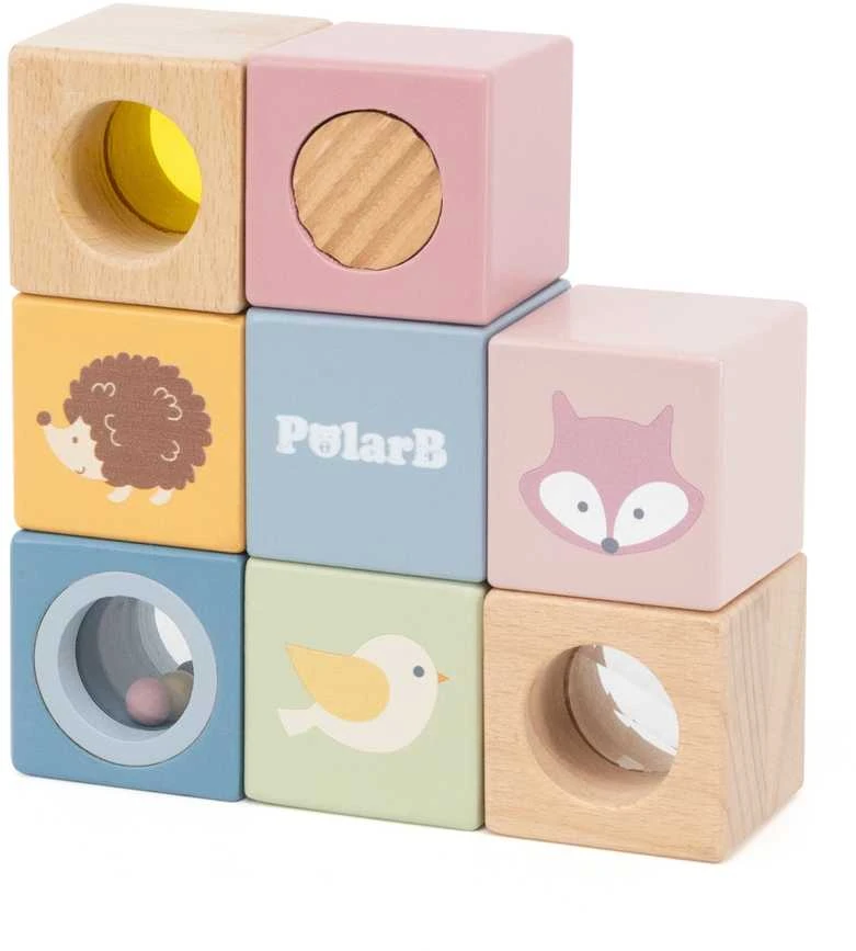 Dėlionė Medinės sensorinės kaladėlės VIGA PolarB