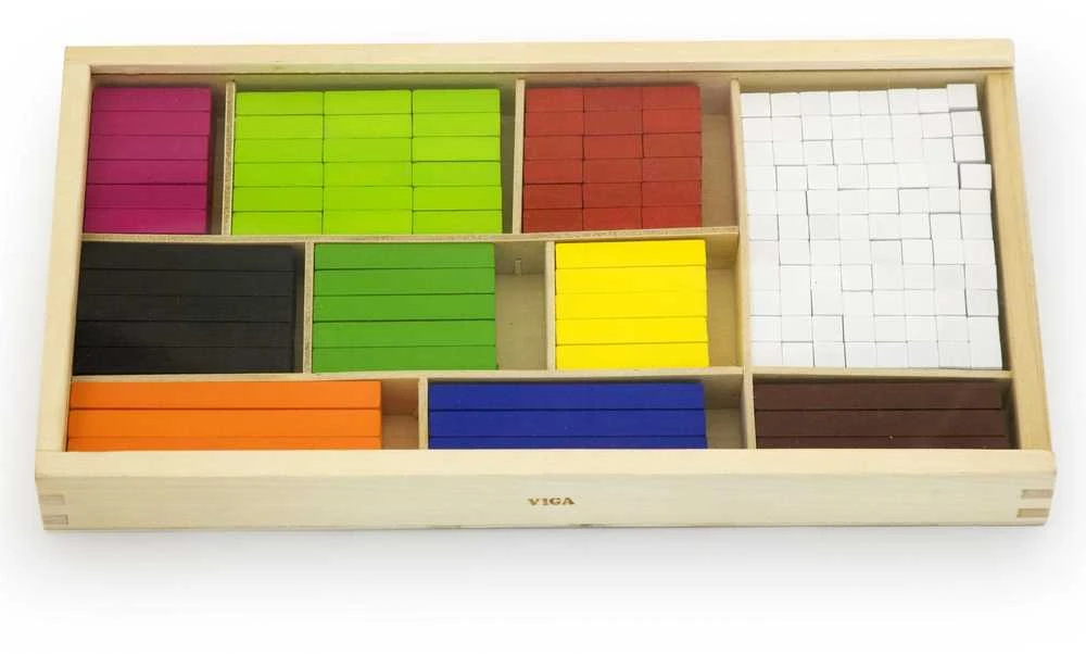 VIGA Edukaciniai Matematiniai Klockiai Cuisenaire'a, 308 vnt.