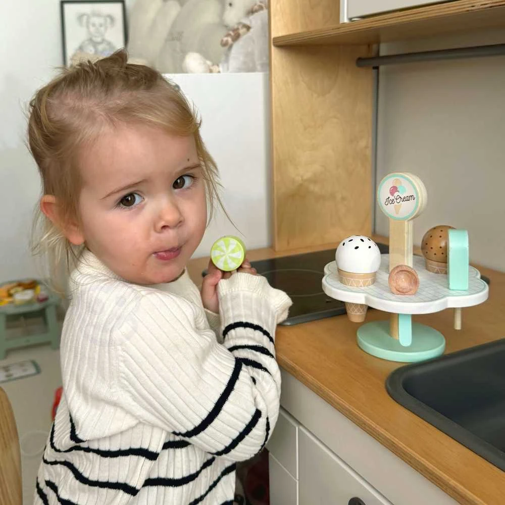 Tooky Toys Mediniai magnetiniai ledai su stovu TOOKY TOY