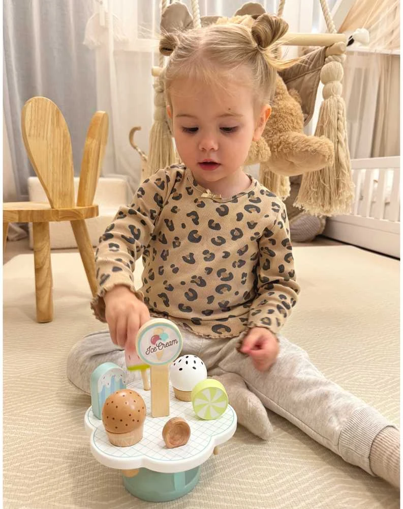 Tooky Toys Mediniai magnetiniai ledai su stovu TOOKY TOY