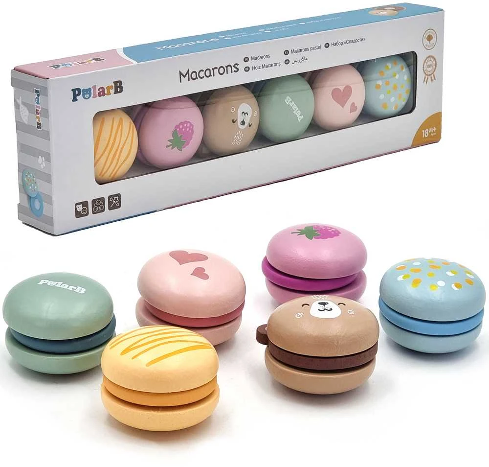 Viga Toys Viga PolarB Mediniai Makaronai 6 Vnt. Rinkinys