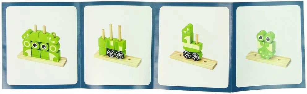 Kūrybinis 3D varlių galvosūkis vaikams Lean Toys, žalias