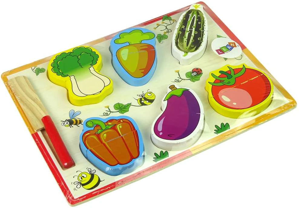 Lean Toys Medinis daržovių pjaustymo rinkinys, 6 vnt
