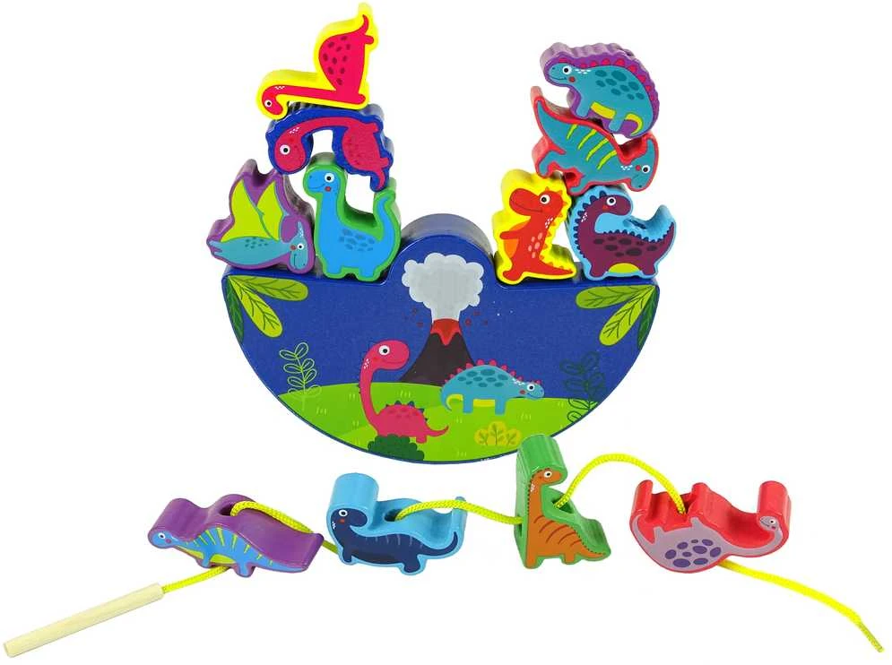 Medinis žaidimas berniukams Lean Toys Dinozaurai