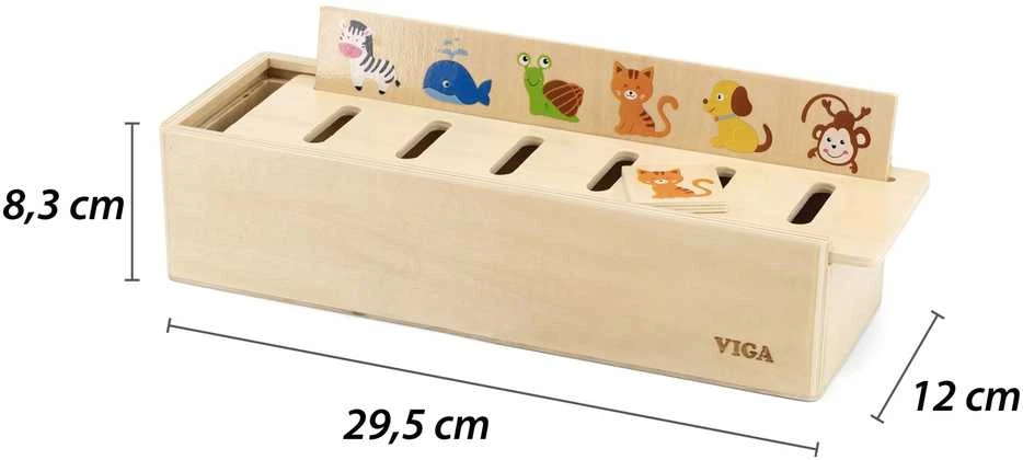 Viga Medinis edukacinis Montessori tipo rūšiuoklis