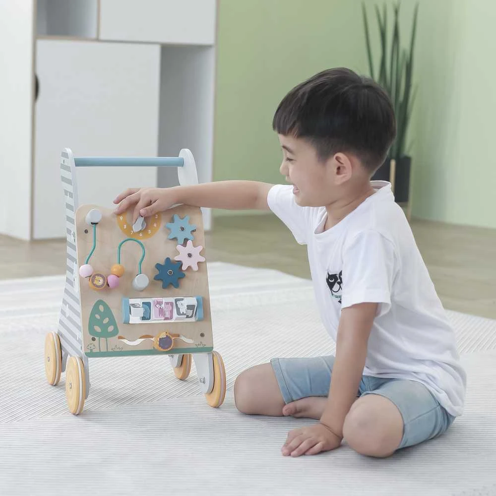 Viga Toys Vaikiškas Edukacinis Pchachas - Medinis Kelių Žaislas su Formų Atitikimo Funkcija